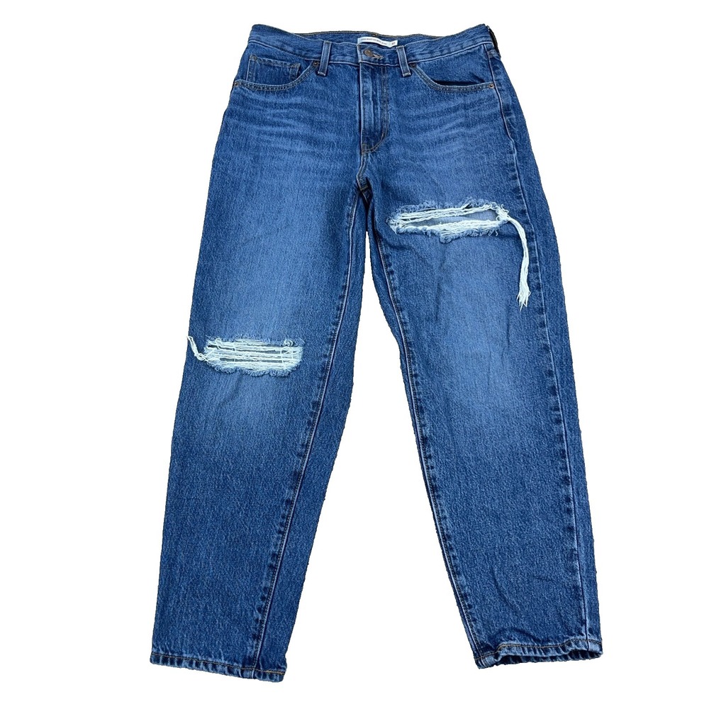 Levi's High Rise Distressed Blue Jeans